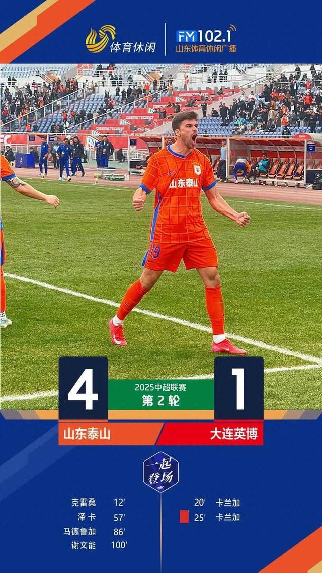 山东鲁能主场大胜大连一方，豪取四连胜的简单介绍